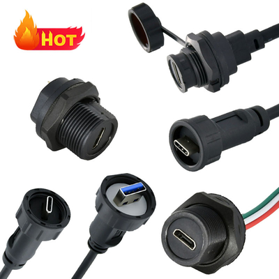 calidad  IP67 Waterproof Wire Connector USB 3.0 2.0 Adapter Mated Male To Female Panel Mount fábrica