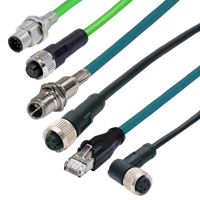 calidad  A B D X Coded 3 - 17 Pin M12 Cable Connectors Solder Locking Industrial Standard fábrica