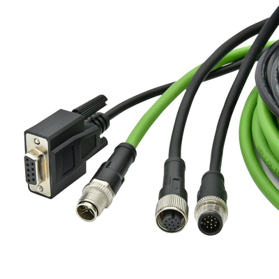 Contacto impermeable hembra-varón 26AWG - del Au del conector M12 cable 22AWG