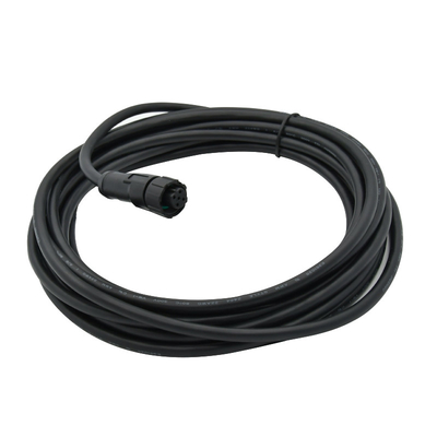 3 - 8 conector de cable negro plástico femenino de Overmolded del conector de la prenda impermeable del Pin M12