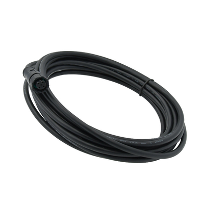 3 - 8 conector de cable negro plástico femenino de Overmolded del conector de la prenda impermeable del Pin M12