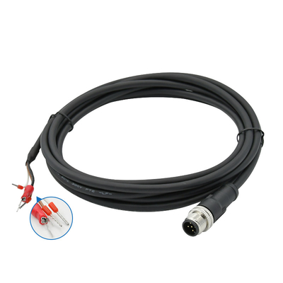Un conector de codificación de 5 Pin Male Straight Waterproof Outdoor moldeó el conector del sensor del cable M12