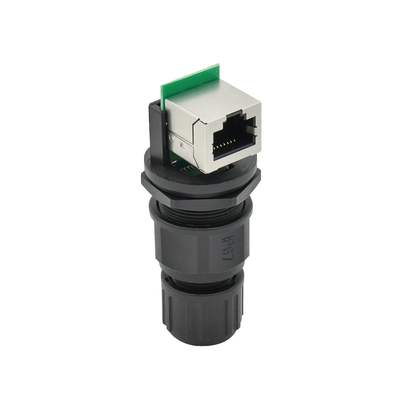 Conector impermeable de Ethernet del conector 8P8C de la prenda impermeable del soporte del panel de la cerradura Rj45 del tornillo