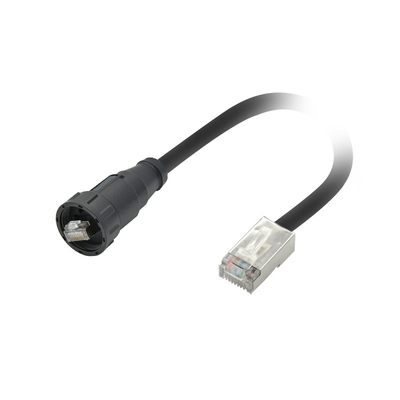 El varón a la cerradura rápida 8P8C del conector impermeable masculino de Ethernet Rj45 moldeó el cable