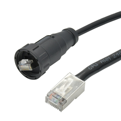El varón a la cerradura rápida 8P8C del conector impermeable masculino de Ethernet Rj45 moldeó el cable