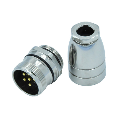 6 - 19 prenda impermeable circular cuadrada del conector del soporte del panel de conector del Pin M23