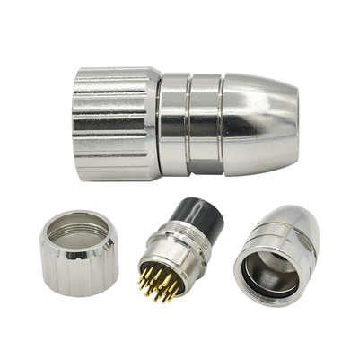 6 - 19 prenda impermeable circular cuadrada del conector del soporte del panel de conector del Pin M23