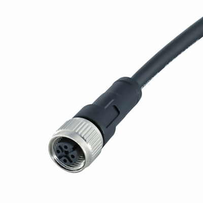 IP68 conector de cable impermeable femenino del conector 22AWG 24AWG 26AWG M12 del varón M12