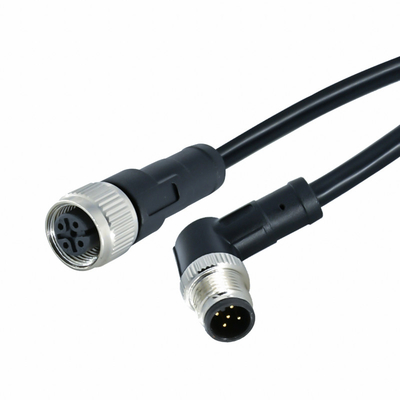 Un B D X cifró 3 - 17 conectores de cable del Pin M12 sueldan la fijación de estándar industrial