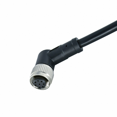 Cable de transmisión del sensor de M12 8 Pin Waterproof Wire Connector With Overmolded