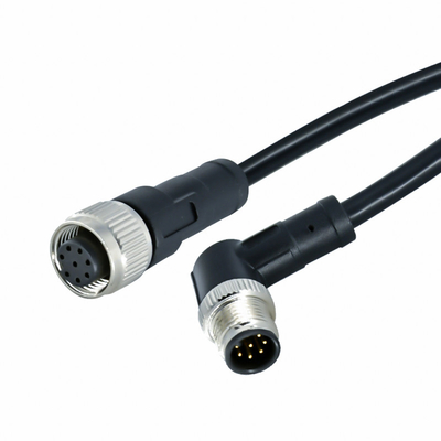 IP68 conector de cable impermeable femenino del conector 22AWG 24AWG 26AWG M12 del varón M12