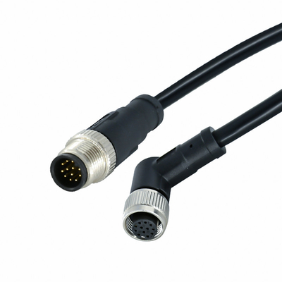 Conector de cable impermeable industrial M12 3 - posición 17 un varón de codificación/hembra de B D X