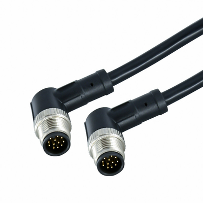 Un B D X cifró 3 - 17 conectores de cable del Pin M12 sueldan la fijación de estándar industrial