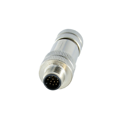 Conectores impermeables 12pin del metal M12 de la asamblea Varón y hembra Wireable