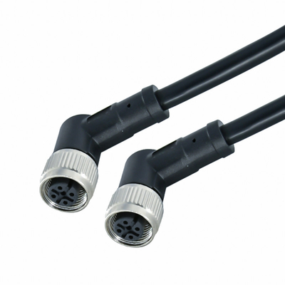 Los conectores de alambre ultravioleta de la protección M12 sobremoldearon el cable A codificado 3 Pin macho hembra Ip68
