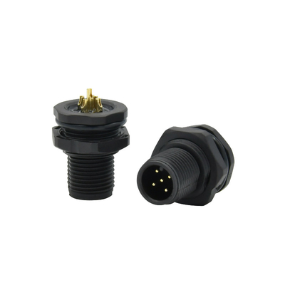 Prenda impermeable circular de 4 5 de Pin Receptacle Male Female Socket del panel conectores del soporte M12