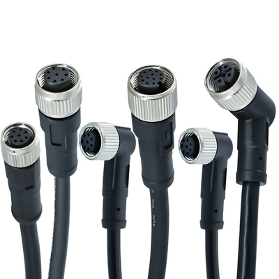 Circular m12 a m8 3-12 contactos A-X sensor codificado exterior ip68 cable conector m12 m8 auto cable