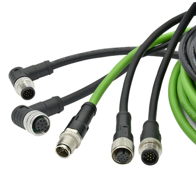 2 - 17 cable que moldea hembra-varón del PVC PUR del conector impermeable el 1/2/5M del sensor del Pin M12