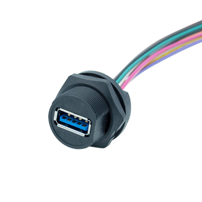 Tipo impermeable soporte micro del cable USB 3,0 del conector USB IP67 del panel de C USB