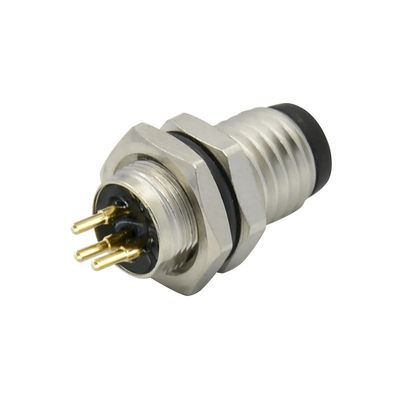 Conector impermeable externo M8 del diámetro 4.0-8.0m m del cable para el sistema de automatización industrial
