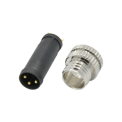 Conector niquelado M8 4PIN Rango de temperatura de clasificación actual 5A -40 ℃ ~ + 105 ℃