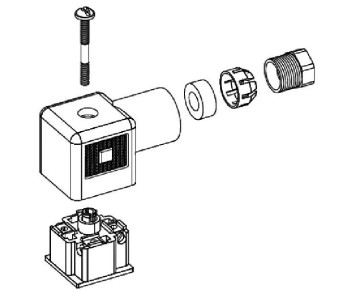 24 V de tensión de acero inoxidable Solenoide de válvula de acoplamiento de trabajo pesado