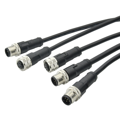 M12 Conector de agujero de alfiler de núcleo de 3/4/5/6/8/12/17 con núcleo de goma moldeada