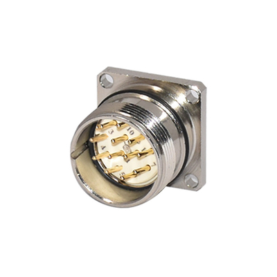 Conector M23 recto con material de contacto de CuZn y clasificación IP67