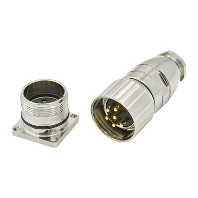 Conector M23 de potencia automotriz con material de contacto de latón y número de núcleo 9