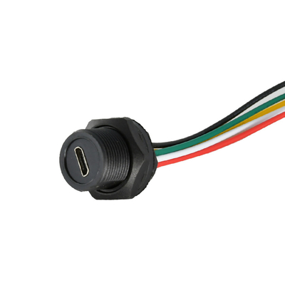 Conectores circulares de plástico de corriente de 30 V con corriente nominal de 1,5 A y material de PVC
