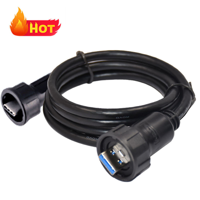 Cable USB C resistente al agua en color negro