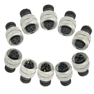 Conector de aviación impermeable Rigoal M12 A Code macho hembra de 3-17 pines