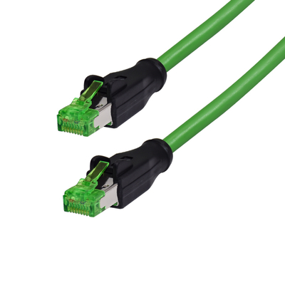 Conector M12 a RJ45 con clasificación 4A, macho-hembra, impermeable IP67