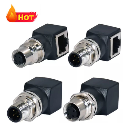 Conector Ethernet M12 a RJ45 Hombre Hembra IP67 Impermeable 3-17 Pin