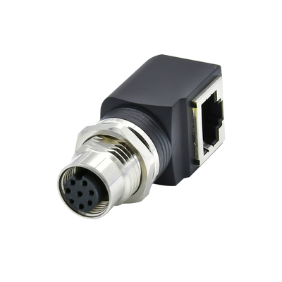 Conector Ethernet M12 a RJ45 Hombre Hembra IP67 Impermeable 3-17 Pin
