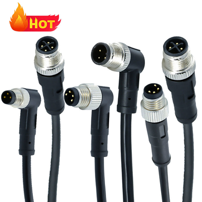 Conector macho M12 a macho M8, impermeable, IP67, IP68, contactos de latón