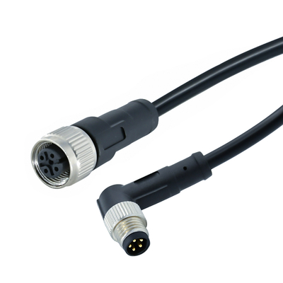 Conector macho M12 a macho M8, impermeable, IP67, IP68, contactos de latón
