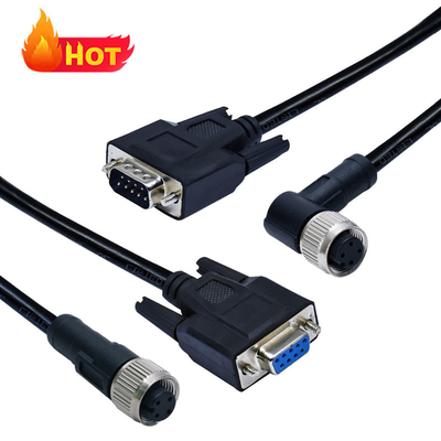 Conector M12 a D-Sub a prueba de agua IP68 DB9 DB15 DB25 DB37
