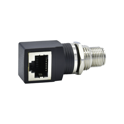 M12 X Código RJ45 Cable de enchufe IP67 IP68 Ethernet industrial impermeable