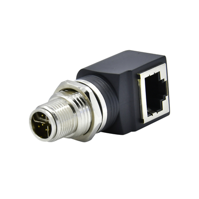 M12 X Código RJ45 Cable de enchufe IP67 IP68 Ethernet industrial impermeable
