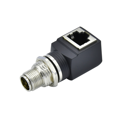 M12 X Código RJ45 Cable de enchufe IP67 IP68 Ethernet industrial impermeable