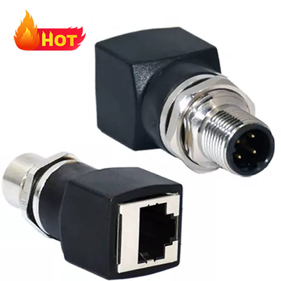 M12 Conector RJ45 femenino con código X IP67 IP68 a prueba de agua