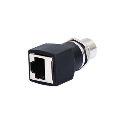 M12 Conector RJ45 femenino con código X IP67 IP68 a prueba de agua