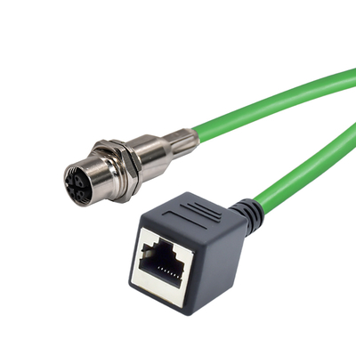 Conector Ethernet M12 a RJ45 B D X Code IP67 para uso industrial