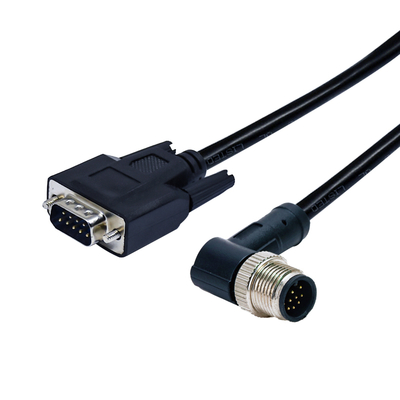 M12 a DB9 Cable de conector impermeable IP67 IP68 250V 4A