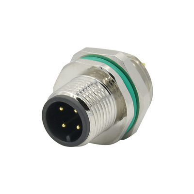 Rigoal M12 8-Pin IP67 Conector a prueba de agua montado en panel masculino femenino