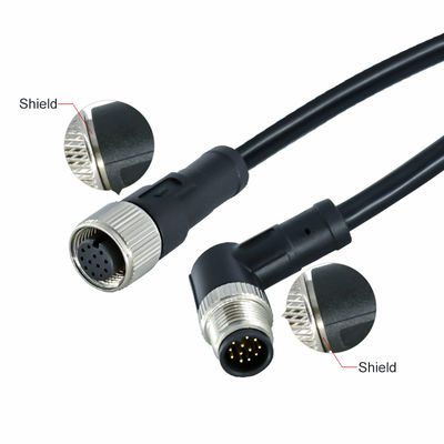 M12 Conector impermeable 3-17 Pin IP67 IP68 Estándar DIN