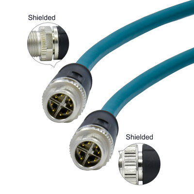Conector impermeable M12 Hombre Mujer 3-17 Pin IP68 Revestido de oro