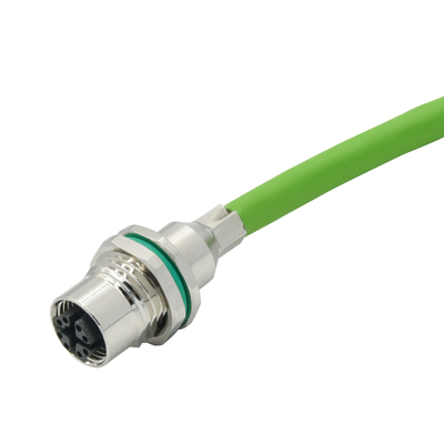 Conector impermeable M12 Hombre Mujer 3-17 Pin IP68 Revestido de oro