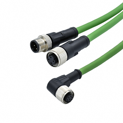 Conector impermeable M12 Hombre Mujer 3-17 Pin IP68 Revestido de oro